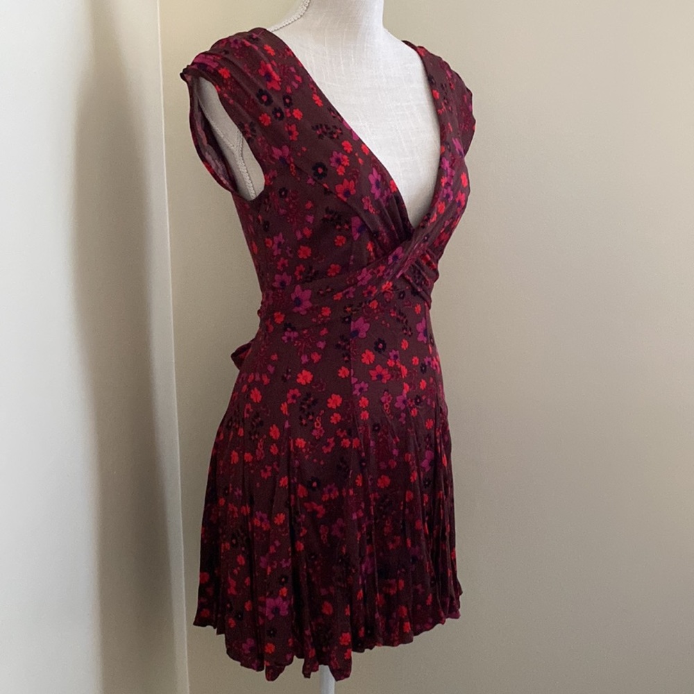 Free People Red It Takes Two Wrap Dress - Picture 6 of 14